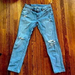 Abercrombie & Fitch A&F Langdon slim men stretch jean 30x30 Y2K distresed